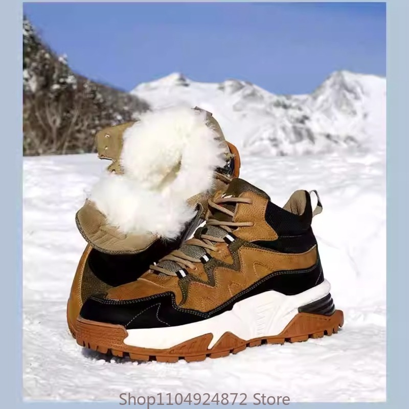 Men Shoes Marks - Inverno quente lã algodão sapatos botas