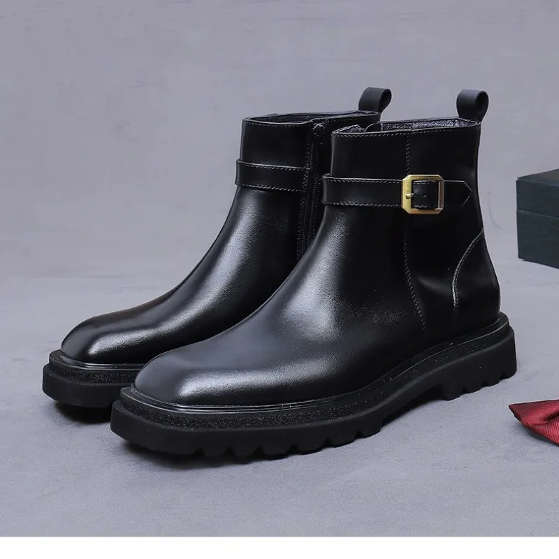 Men Shoes Oxford - Retro masculino tornozelo oxford botas de