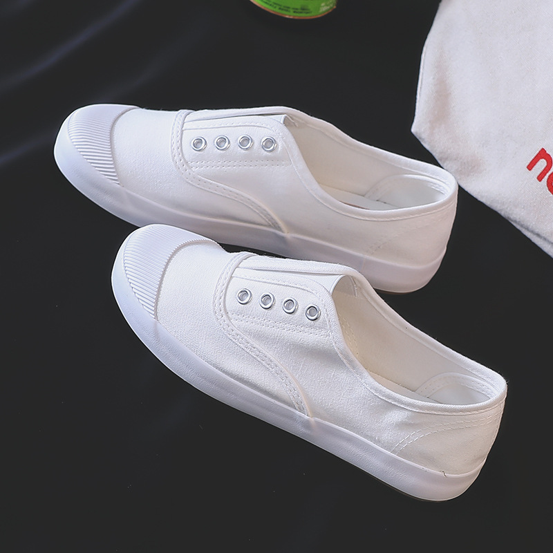 Casual Sneaker Low - Novos sapatos de lona branca feminina