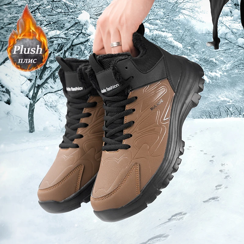 Hiking Boot Waterproof - ELUVA Botas de neve masculinas impermeáveis,