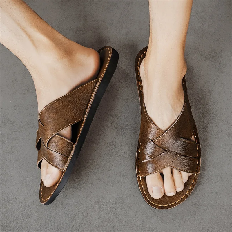 Sandálias casuais masculinas d - Men Shoes Marks avaliação e preço
