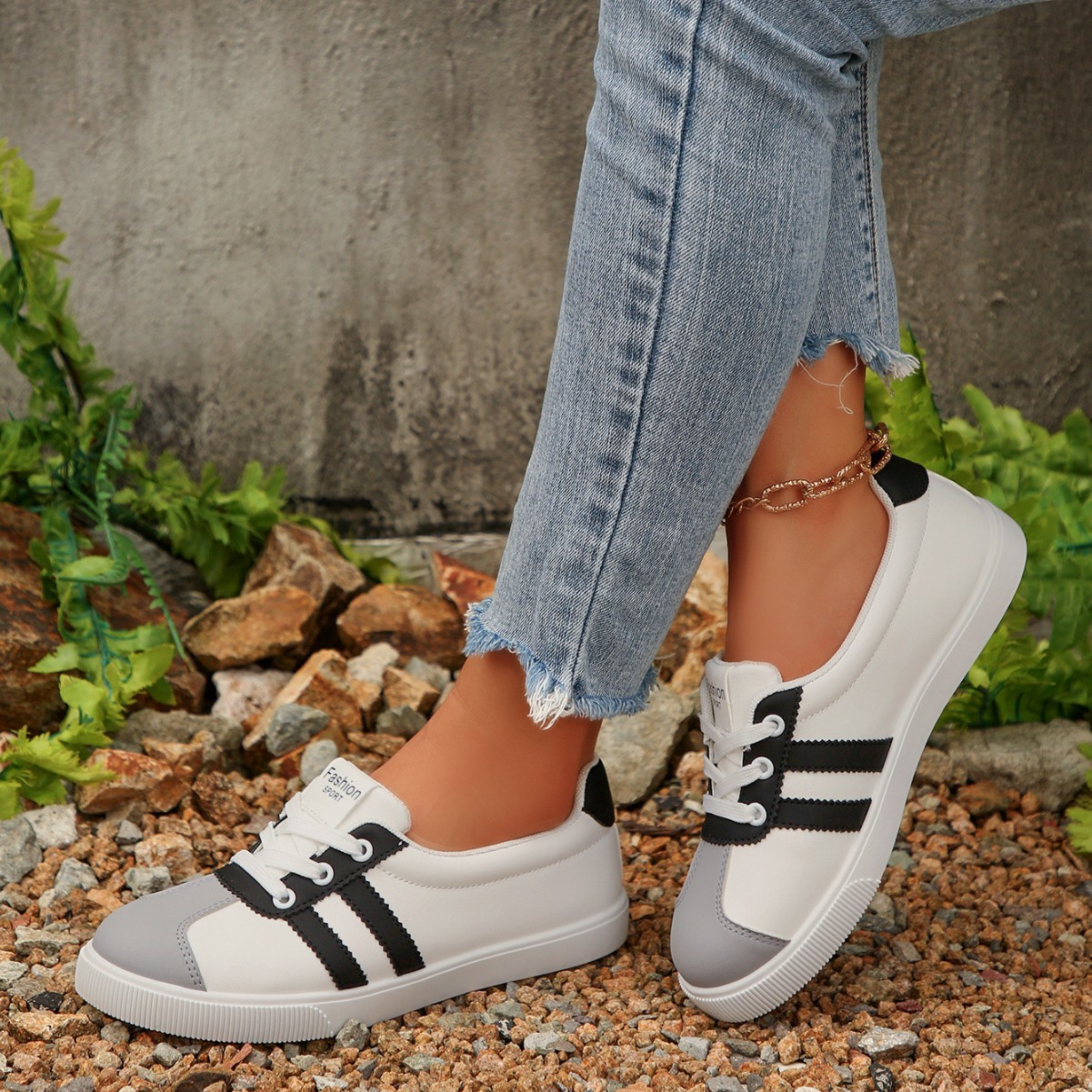 Tênis Femininos Estilo Coreano - Casual Sneaker Low avaliação e preço
