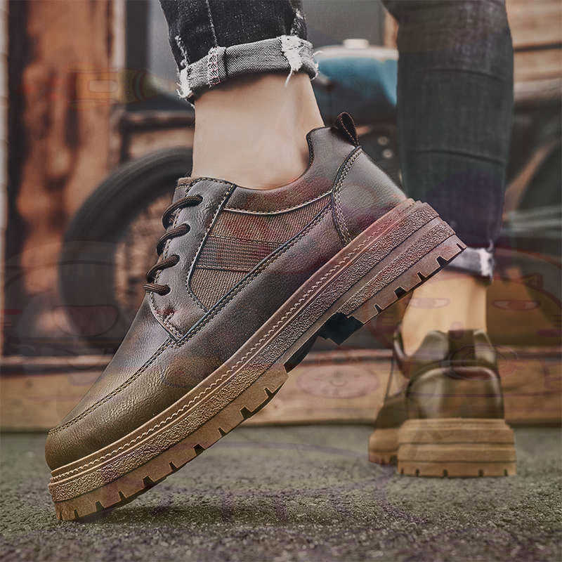 Escuro natural couro moda form - Men Shoes Types Name avaliação e preço