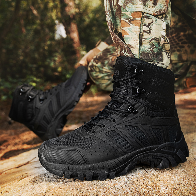 Homens botas táticas rendas at - Hiking Boot Waterproof avaliação e preço