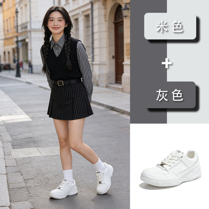 Tênis Feminino Casual de Couro - Casual Sneaker Low avaliação e preço